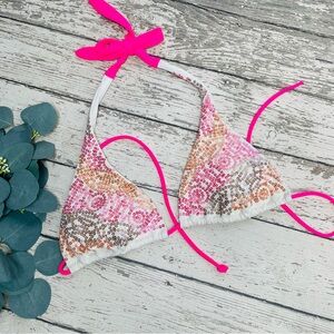 Victoria’s Secret Sequin Triangle Bikini Swim Top